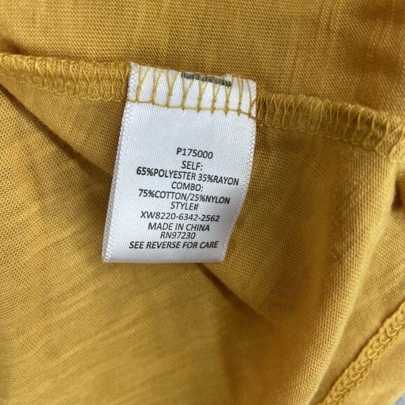 Crochet Lace Womens Sleeveless Top Size S Boho Hippie Gold Flowy Cotton Blend - Picture 9 of 9